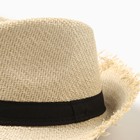 Шляпа мужская MINAKU, цвет молочный, р-р 58 - Фото 3