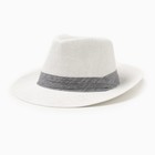 Шляпа мужская MINAKU, цвет белый, р-р 58 - фото 321032644