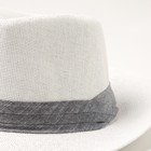 Шляпа мужская MINAKU, размер 58, белая - фото 24553227