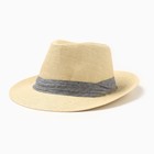 Шляпа мужская MINAKU, цвет бежевый, р-р 58 - фото 321032648