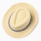 Шляпа мужская MINAKU, цвет бежевый, р-р 58 - Фото 2