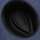 Шляпа мужская MINAKU, цвет синий, р-р 58 - Фото 4