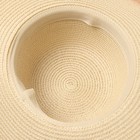 Шляпа женская плетёная MINAKU, коричневая, размер 58 - Фото 6