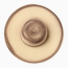 Шляпа женская MINAKU, бежевый, тёмно-коричневый, размер 58 - Фото 3