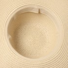 Шляпа женская MINAKU, бежевый, тёмно-коричневый, размер 58 - Фото 5