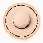 Шляпа женская плетёная с бахромой MINAKU, розовая, размер 58 - Фото 4
