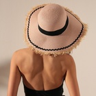 Шляпа женская плетёная с бахромой MINAKU, розовая, размер 58 - Фото 3