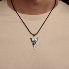 Кулон мужской «Символ», цвет чернёное серебро на чёрном шнурке, 50 см - фото 29812667