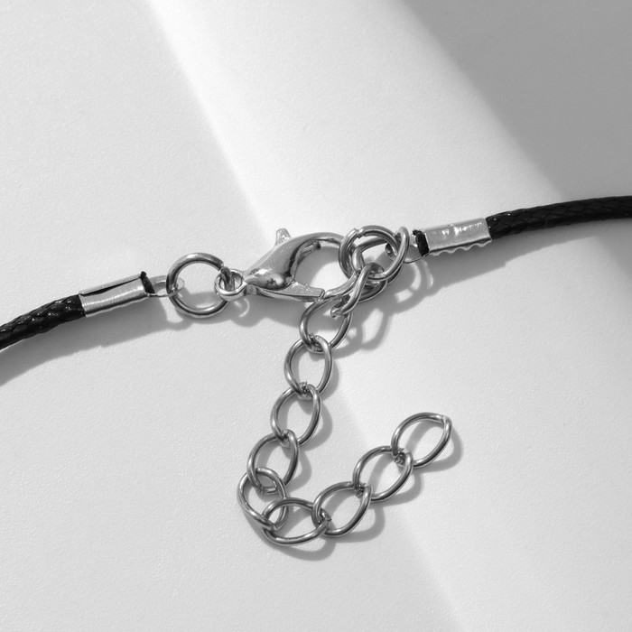 Кулон мужской "Пуля" гладкая, цвет серебро на чёрном шнурке, 50 см