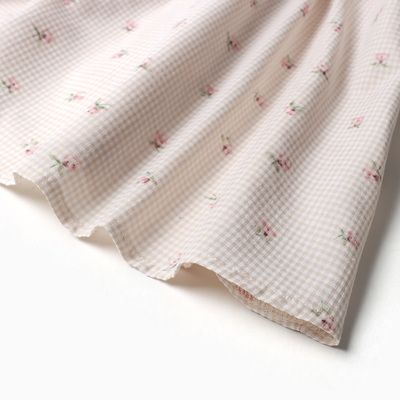 Платье для девочки «Крошка Я. Цветочки», рост 74-80 см, бежевое