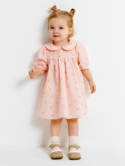 Платье Крошка Я "Цветочки", рост 86-92, розовый