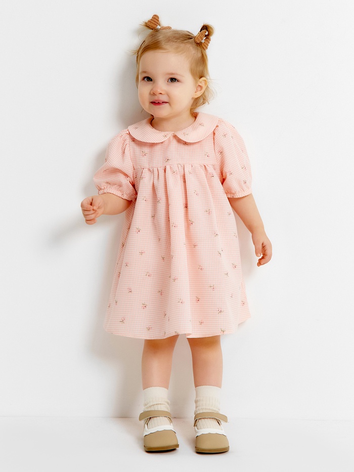 Платье Крошка Я "Цветочки", рост 86-92, розовый - Фото 1