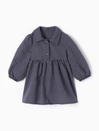 Платье Крошка Я "Клетка", рост 80-86, синий - фото 808379748