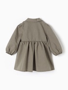 Платье Крошка Я "Клетка", рост 74-80, зеленый - фото 808584287