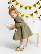 Платье Крошка Я "Клетка", рост 80-86, зеленый - фото 808379749