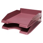 Лоток для бумаг горизонтальный ErichKrause Office "Manga", пластик, розовый - фото 8801332