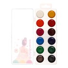 Краски акварельные 12 цветов ErichKrause "Pointes", без кисти, в пластиковой коробке с европодвесом - Фото 3