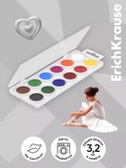 Акварель 12 цветов, ErichKrause Pointes, без кисти, пластиковая коробка, европодвес - Фото 4