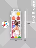 Акварель 12 цветов, ErichKrause Pointes, без кисти, пластиковая коробка, европодвес - Фото 5