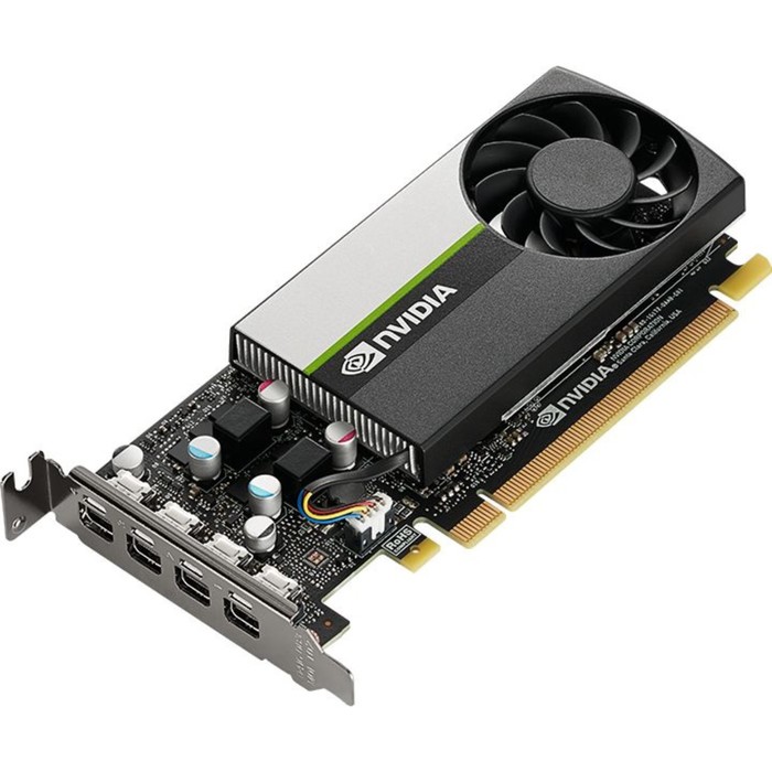 Видеокарта PNY PCI-E T1000 NVIDIA T1000 8192Mb 128 GDDR6 1065/10000 mDPx4 Ret low profile - фото 51644395