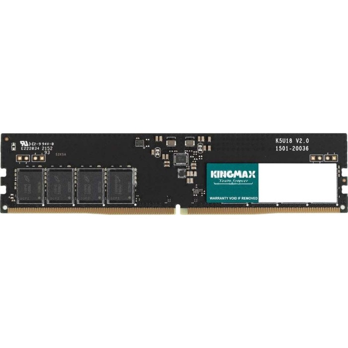 Память DDR5 8GB 4800MHz Kingmax KM-LD5-4800-8GS RTL PC5-38400 CL40 DIMM 288-pin 1.1В single   102936 - Фото 1
