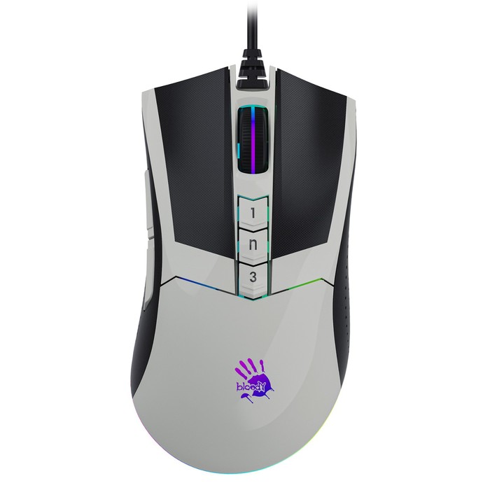 

Мышь A4Tech Bloody W90 Max, игровая, проводная, 10 кнопок, 10000 dpi, подсветка, USB, 1.8 м, белый/черный