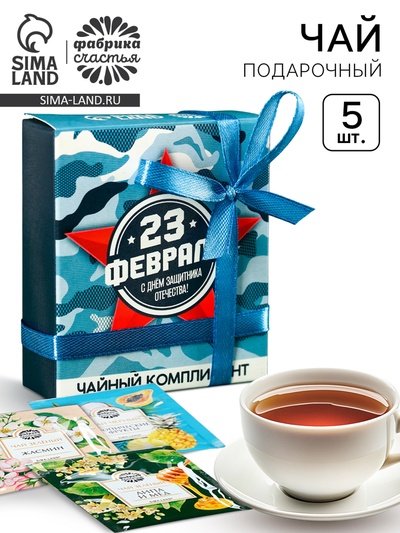 Чай подарочный «23 февраля», 9 г (5 шт.×1.8 г)