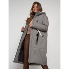 Пальто утепленное зимнее женское, размер 46, цвет хаки - Фото 21