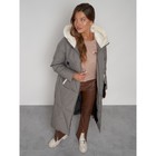 Пальто утепленное зимнее женское, размер 46, цвет хаки - Фото 22