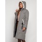 Пальто утепленное зимнее женское, размер 46, цвет хаки - Фото 24