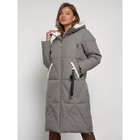 Пальто утепленное зимнее женское, размер 46, цвет хаки - Фото 28