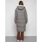 Пальто утепленное зимнее женское, размер 46, цвет хаки - Фото 4