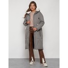 Пальто утепленное зимнее женское, размер 46, цвет хаки - Фото 5
