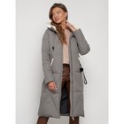 Пальто утепленное зимнее женское, размер 46, цвет хаки - Фото 9