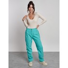 Брюки утеплённые женские, размер 46, цвет зелёный - Фото 14