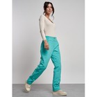 Брюки утеплённые женские, размер 46, цвет зелёный - Фото 16