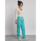 Брюки утеплённые женские, размер 46, цвет зелёный - Фото 3