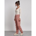 Брюки утеплённые женские, размер 42, цвет светло-коричневый - Фото 2