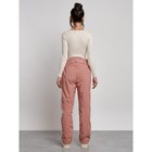 Брюки утеплённые женские, размер 42, цвет светло-коричневый - Фото 4