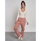 Брюки утеплённые женские, размер 46, цвет светло-коричневый - Фото 14