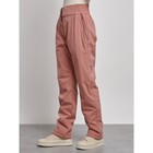 Брюки утеплённые женские, размер 46, цвет светло-коричневый - Фото 6