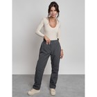 Брюки утеплённые женские, размер 46, цвет серый - Фото 2