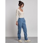 Брюки утеплённые женские, размер 46, цвет синий - Фото 11