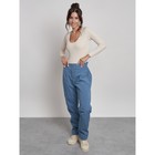 Брюки утеплённые женские, размер 46, цвет синий - Фото 14