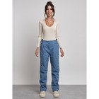 Брюки утеплённые женские, размер 46, цвет синий - Фото 9