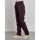 Брюки утеплённые женские, размер 46, цвет тёмно-бордовый - Фото 6