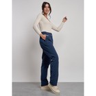 Брюки утеплённые женские, размер 44, цвет тёмно-синий - Фото 3