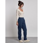 Брюки утеплённые женские, размер 46, цвет тёмно-синий - Фото 16