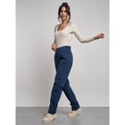 Брюки утеплённые женские, размер 46, цвет тёмно-синий - Фото 4