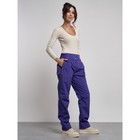 Брюки утеплённые женские, размер 46, цвет фиолетовый - Фото 11